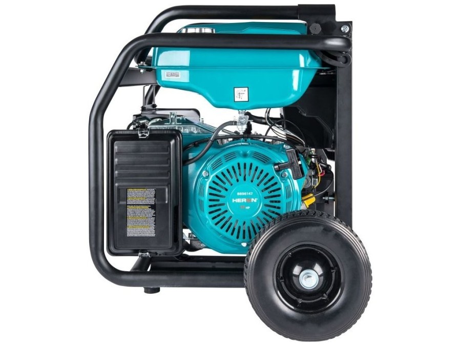 (obrázek pro) Elektrocentrála benzínová 17HP/8.2kW, podvozek, elektrický start HERON
