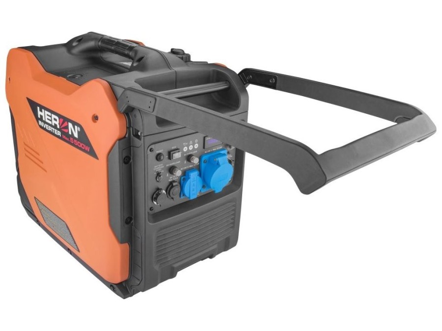 (obrázek pro) Elektrocentrála digitální invertorová, 5,5 kW, elektrický start, ATS-ready, podvozek - HERON