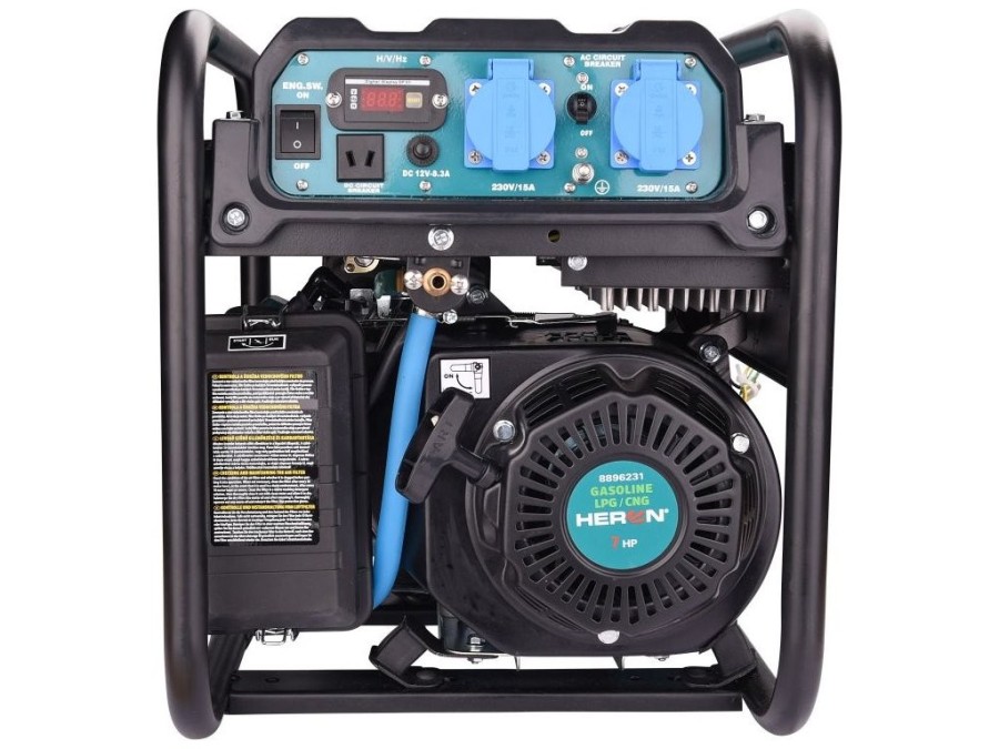 (obrázek pro) Elektrocentrála digitální invertorová (benzín/LPG/NG), 7HP/3,7kW HERON