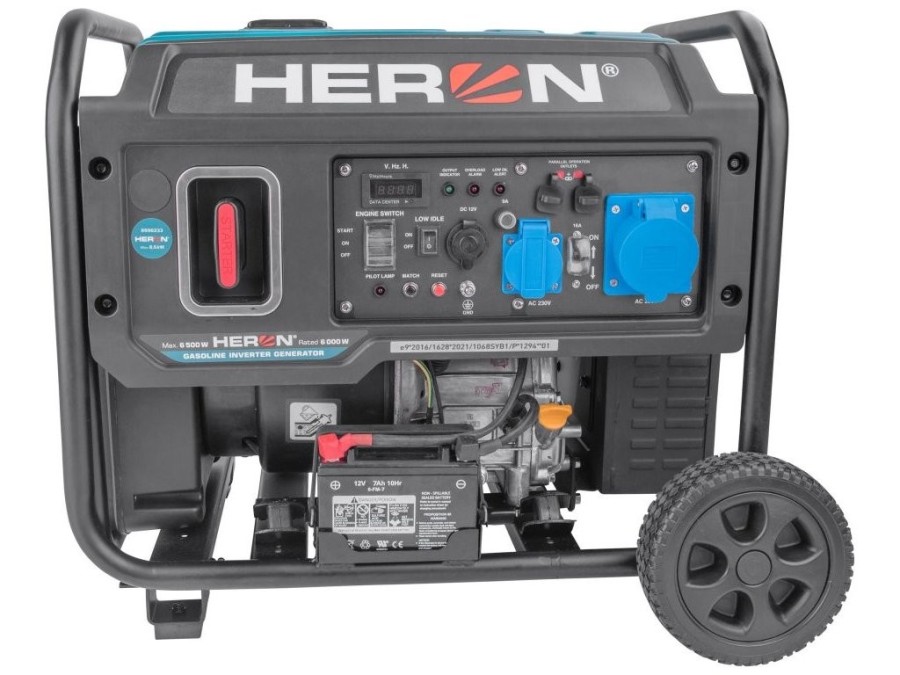 (obrázek pro) Elektrocentrála digitální invertorová, 6,5 kW, el. start, dálkové ovládání - HERON