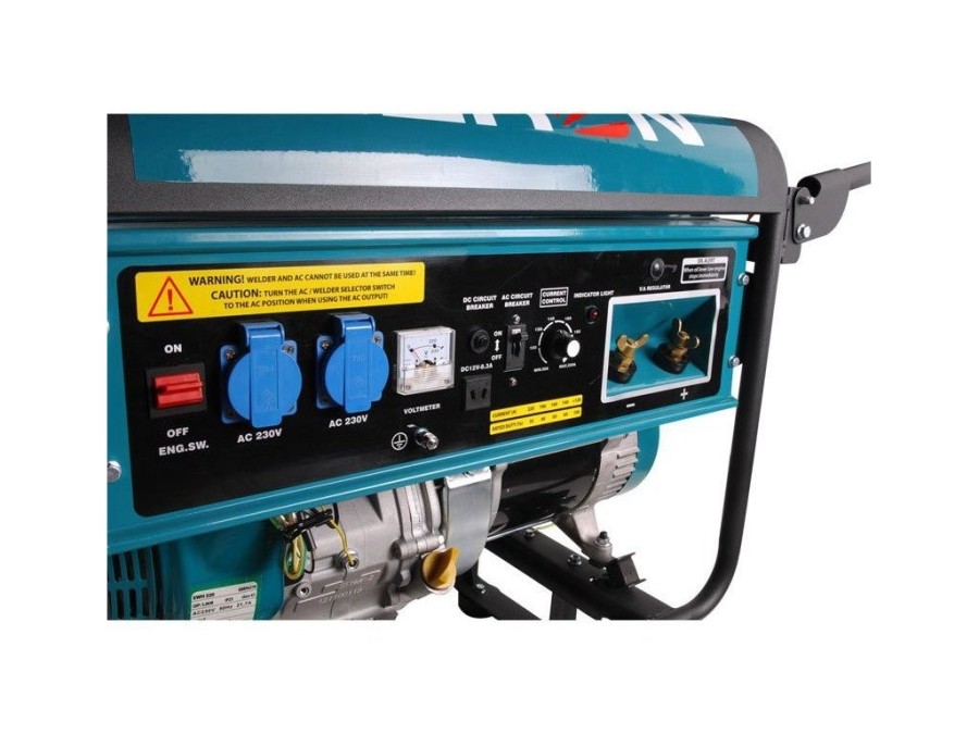 (obrázek pro) Elektrocentrála se svářečkou 220A, benzínová 14HP, 5,5kW, HERON, EWH 220