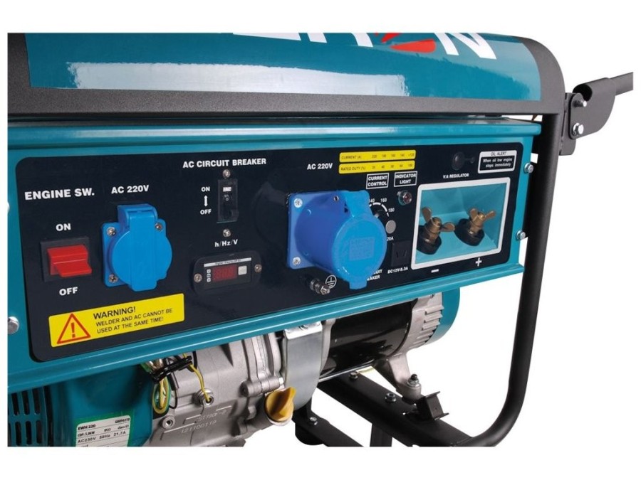 (obrázek pro) Elektrocentrála se svářečkou 220A, benzínová 14HP, 5,5kW, HERON, EWH 220