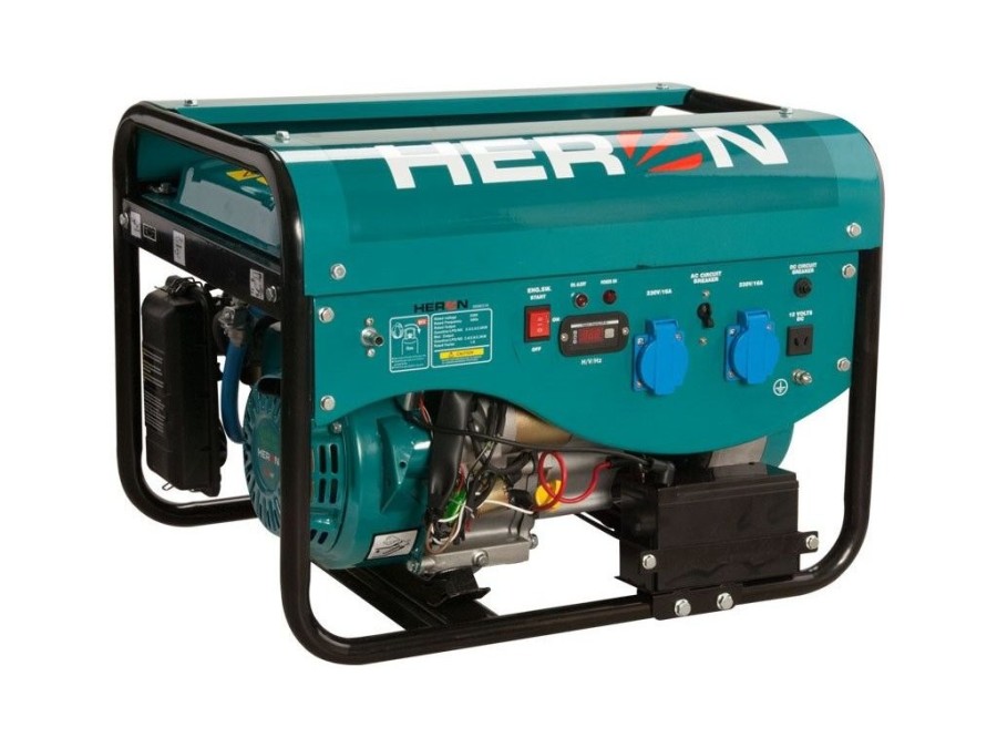 (obrázek pro) Elektrocentrála benzínová a plynová (LPG/NG) 6,3HP, elektrický start, Benzín 2,4kW, LPG 2,2kW, CNG 2,0kW, HERON, LPGG 22