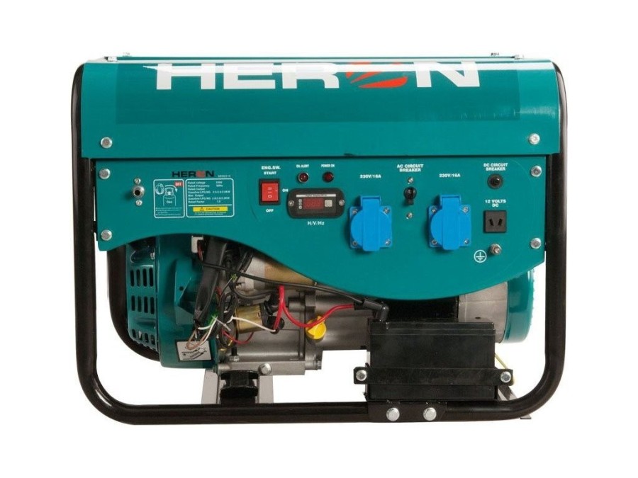 (obrázek pro) Elektrocentrála benzínová a plynová (LPG/NG) 6,3HP, elektrický start, Benzín 2,4kW, LPG 2,2kW, CNG 2,0kW, HERON, LPGG 22