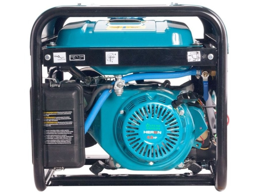 (obrázek pro) Elektrocentrála benzínová a plynová (LPG/NG) 6,3HP, elektrický start, Benzín 2,4kW, LPG 2,2kW, CNG 2,0kW, HERON, LPGG 22
