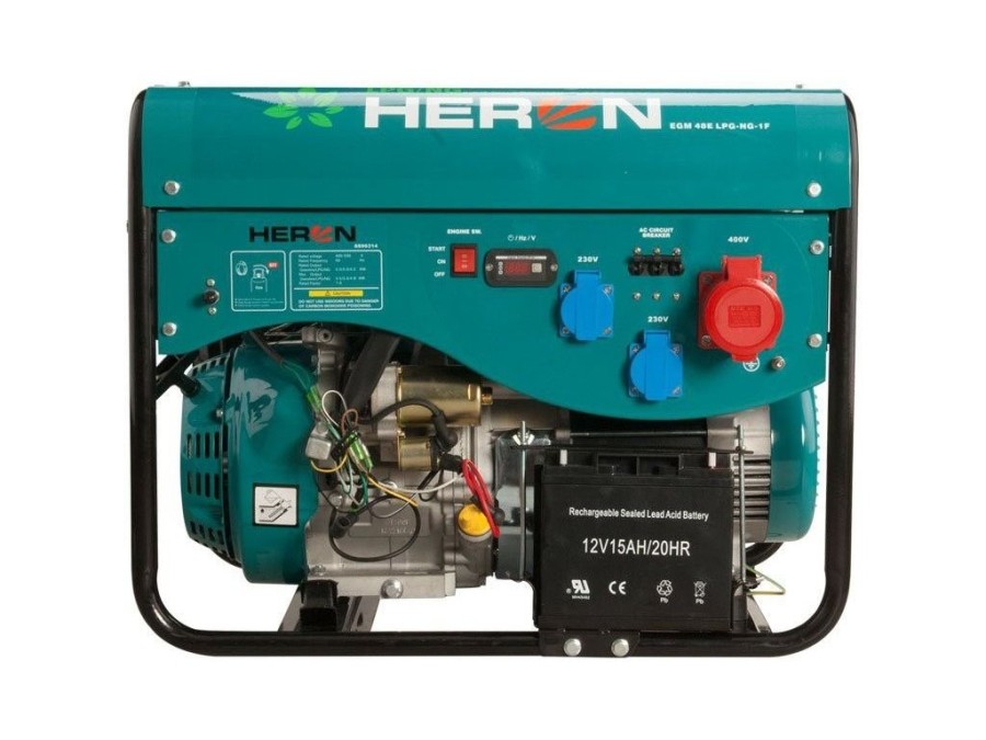 (obrázek pro) Elektrocentrála benzínová a plynová (LPG/NG) 13HP, HERON, LPGG 43-3F