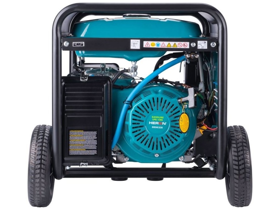 (obrázek pro) Elektrocentrála benzínová a plynová (LPG/NG), 17HP/8,2kW, elektrický start, ATS ready, podvozek HERON