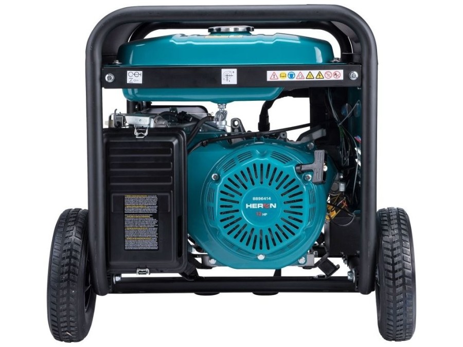 (obrázek pro) Elektrocentrála benzínová 13HP/6,0kW (400V), 2x2,2kW (230V), podvozek HERON