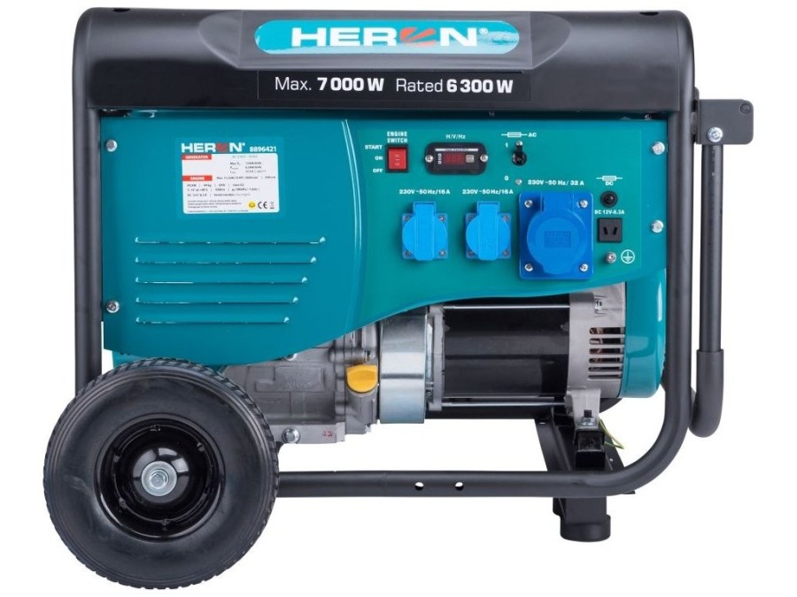 (obrázek pro) Elektrocentrála benzínová 7,0kW/15HP, pro svařování, podvozek HERON