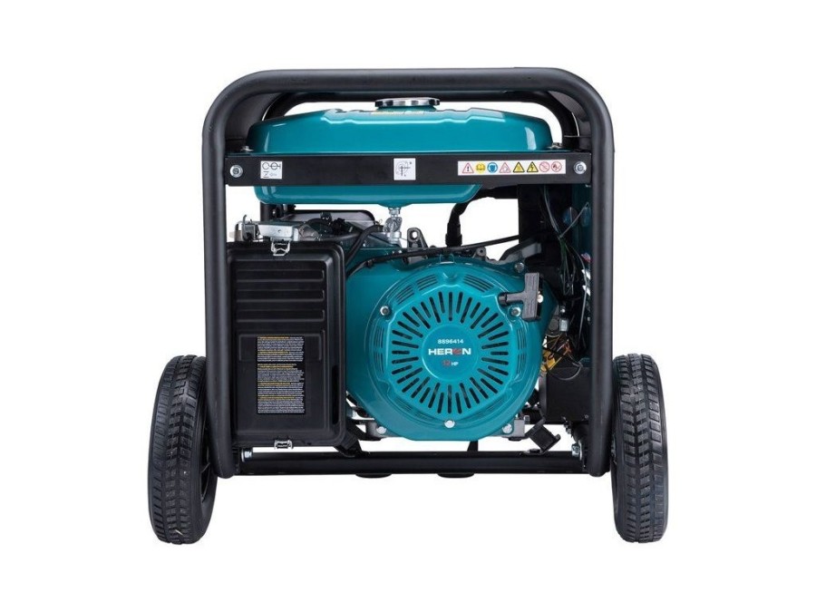 (obrázek pro) Elektrocentrála benzínová 7,0kW/15HP, pro svařování, elektrický start, podvozek HERON