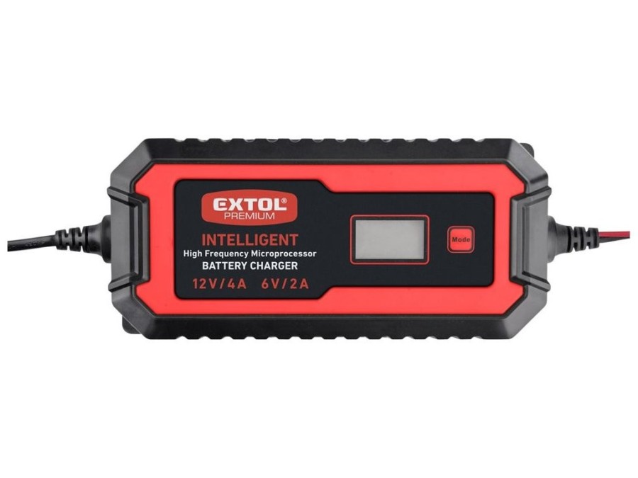 (obrázek pro) Autonabíječka 9stupňová, řízená mikroprocesorem, 12V/6V, 4A EXTOL PREMIUM