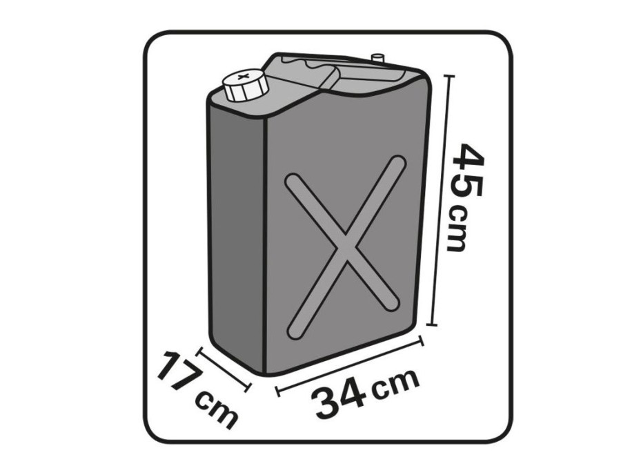(obrázek pro) Kanystr ocelový na benzín, 20L HERON