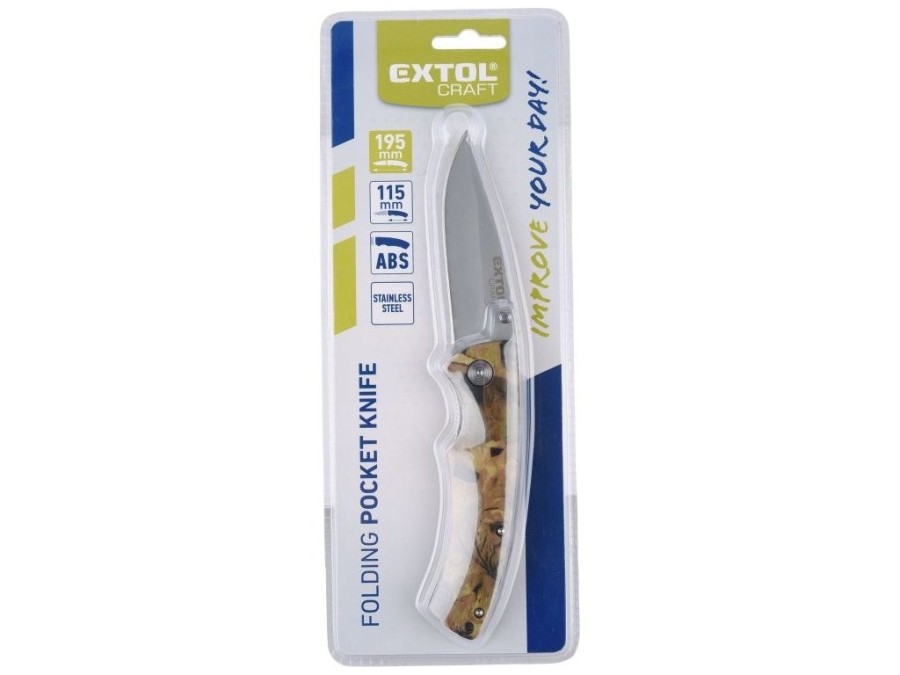 (obrázek pro) Nůž zavírací, nerez, 195/115mm EXTOL CRAFT