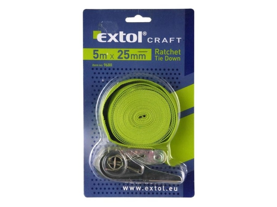 (obrázek pro) Pás upínací ráčnový, 25mmx5m, max. 150kg, EXTOL CRAFT