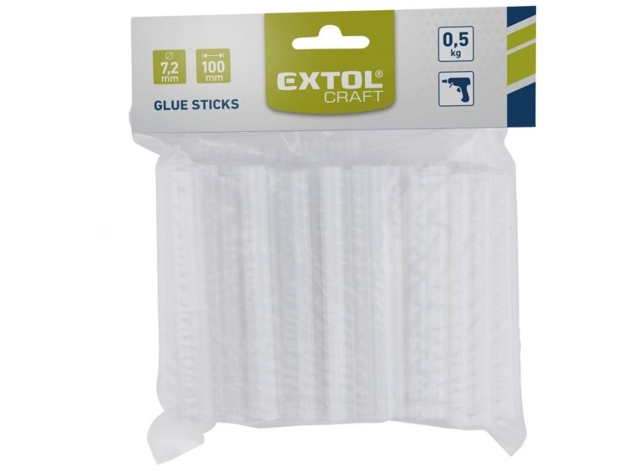 (obrázek pro) Tyčinky tavné transparentní, 7,2x100mm, 0,5kg, EXTOL CRAFT