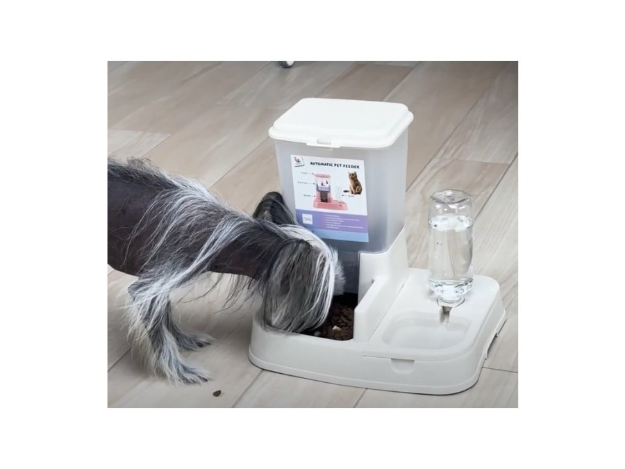 (obrázek pro) Automatický dávkovač krmiva a vody 2v1 pro domácí zvířata
