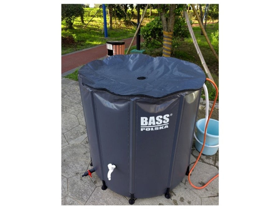 (obrázek pro) Nádrž na dešťovou vodu skládací 500l, šedá BASS