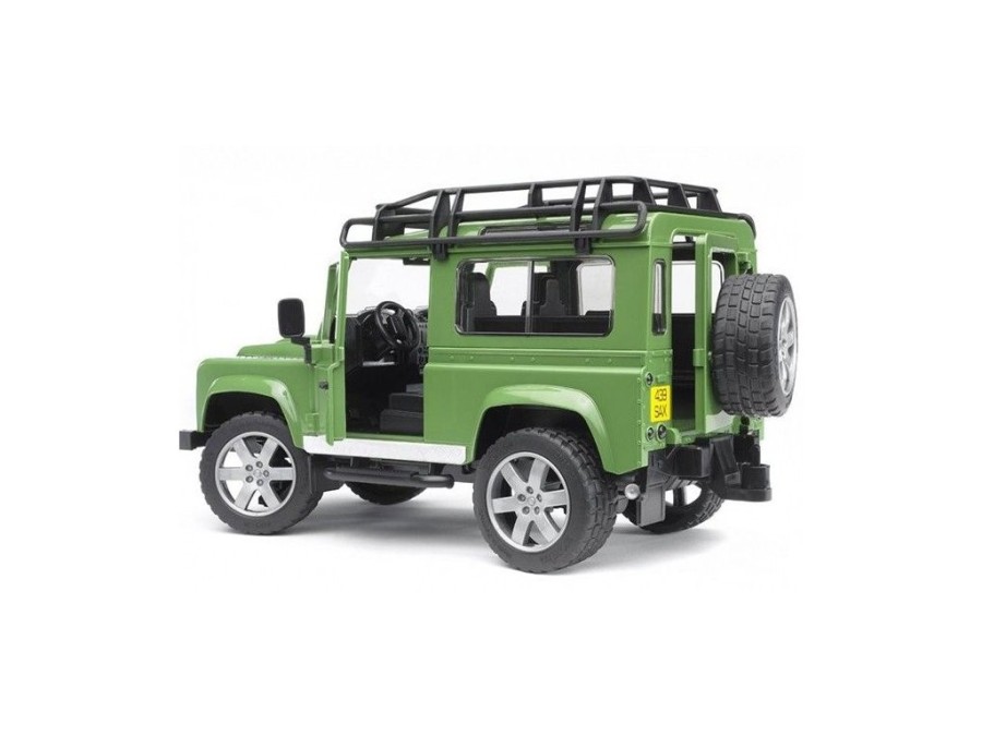 (obrázek pro) Land Rover Defender s přívěsem na koně + kůň 02592 BRUDER