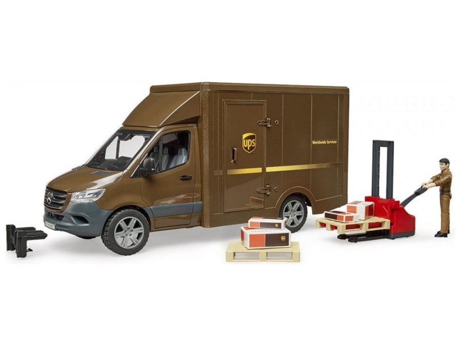 (obrázek pro) MB Sprinter UPS s příslušenstvím a řidičem BRUDER
