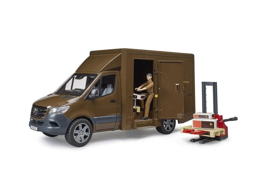 (obrázek pro) MB Sprinter UPS s příslušenstvím a řidičem BRUDER