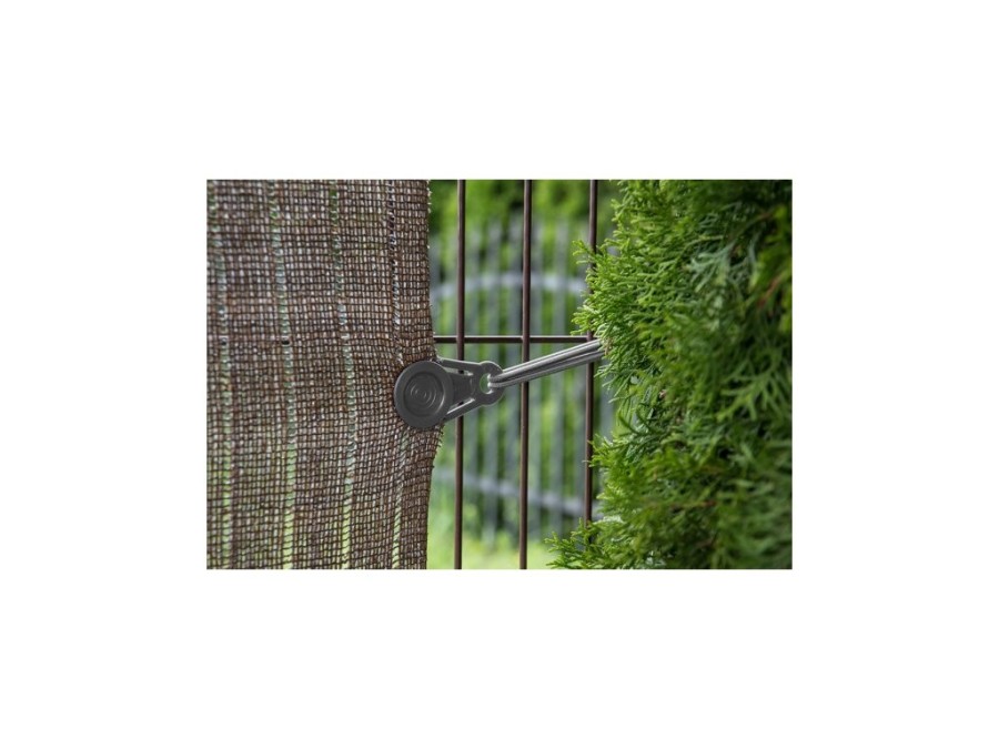(obrázek pro) Upínací spona očková, na plachty, sítě, tkaniny, šedá, 1ks BUNGEE CORD CLIPS