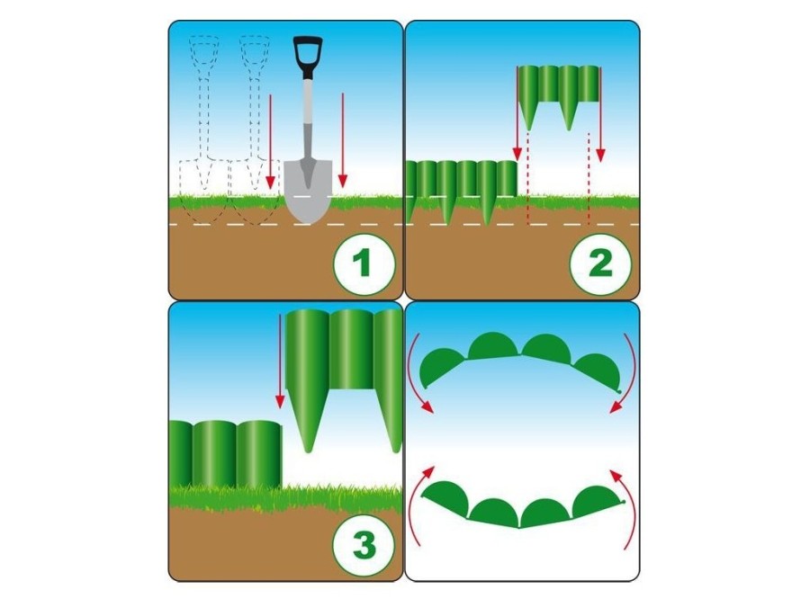 (obrázek pro) Plastový obrubník - palisáda 2,5m, 225mm, černá PALGARDEN