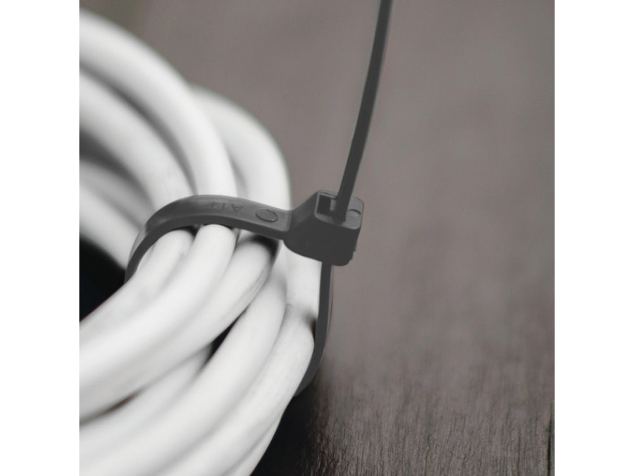 (obrázek pro) Stahovací pásky na vodiče 2.5x100mm, 100ks GRAY