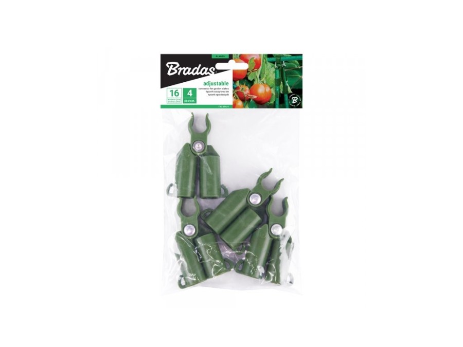 (obrázek pro) Spojka štítová pro zahradní tyče 11mm, nastavitelná, 4ks BRADAS