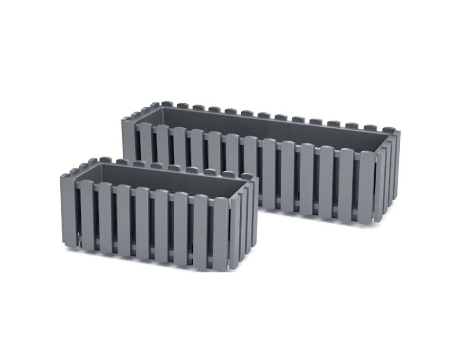 (obrázek pro) Květináč-truhlík 38x18cm šedý kámen BOARDEE FENCYCAS