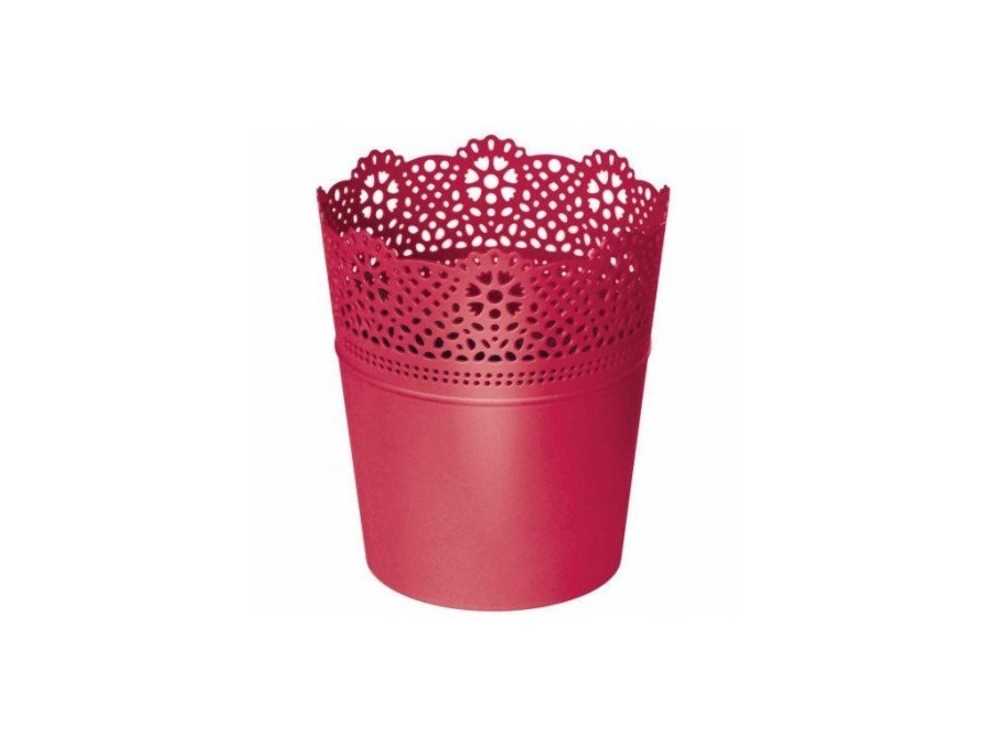 (obrázek pro) Plastový květináč 160mm DLAC160 LACE (Barva: Fuksie)