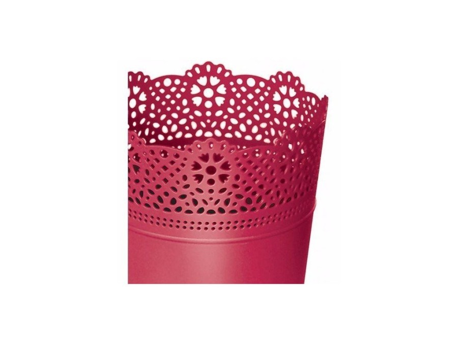(obrázek pro) Plastový květináč 160mm DLAC160 LACE (Barva: Fuksie)