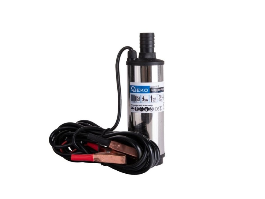 (obrázek pro) Mini čerpadlo na naftu 12V, s čerpací pistolí a hadicí GEKO