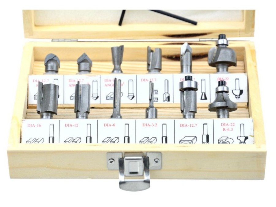 (obrázek pro) Frézy tvarové do dřeva, sada 12 ks GEKO