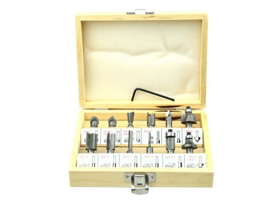 (obrázek pro) Frézy tvarové do dřeva, sada 12 ks GEKO