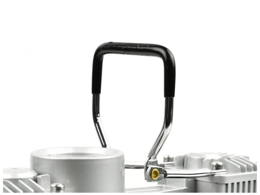 (obrázek pro) Dvoupístový kompresor do auta 10bar, 12V s LED svítilnou a příslušenstvím GEKO