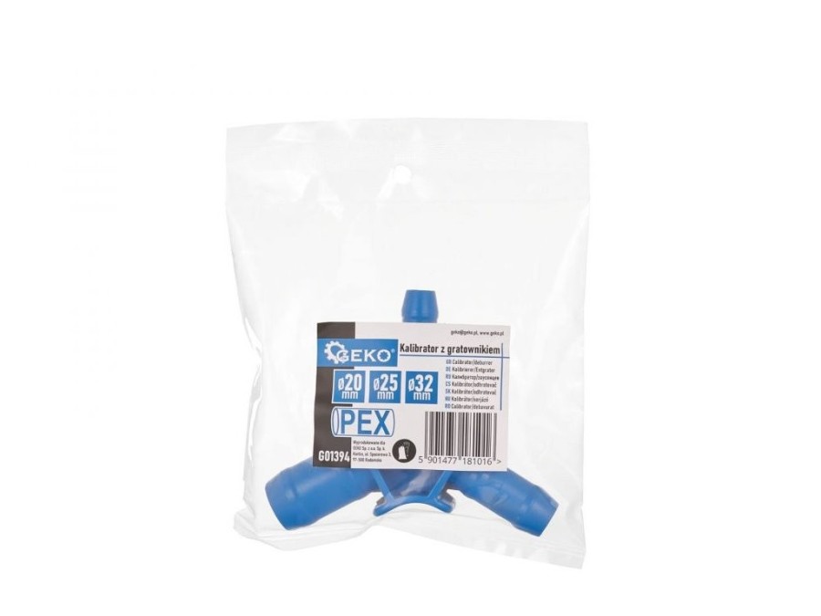 (obrázek pro) Kalibrátor trubek s odhrotovačem 20/25/32mm GEKO