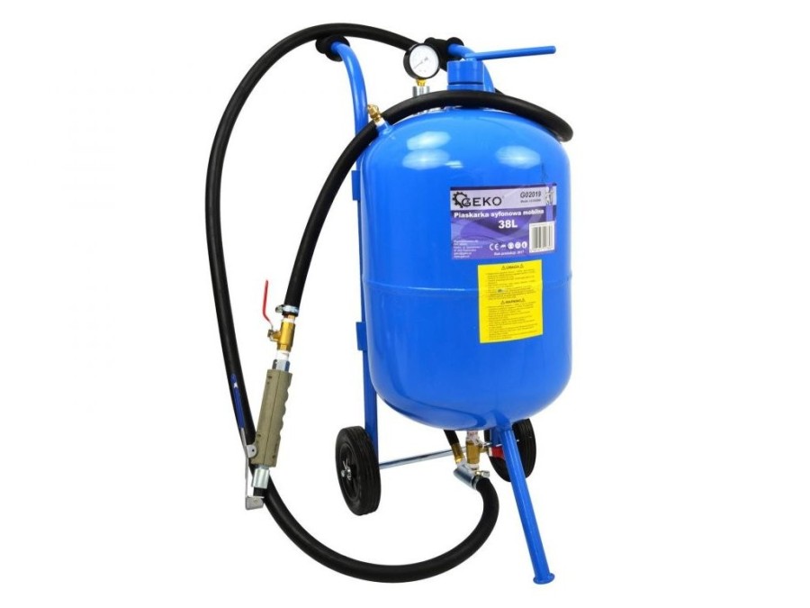 (obrázek pro) Mobilní tryskací jednotka, pískovačka 38l GEKO