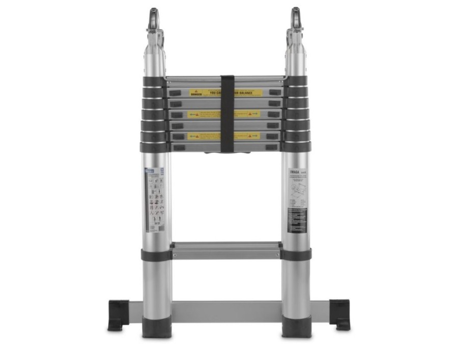 (obrázek pro) Multifunkční teleskopický žebřík 5m, 150kg, hliníkový GEKO
