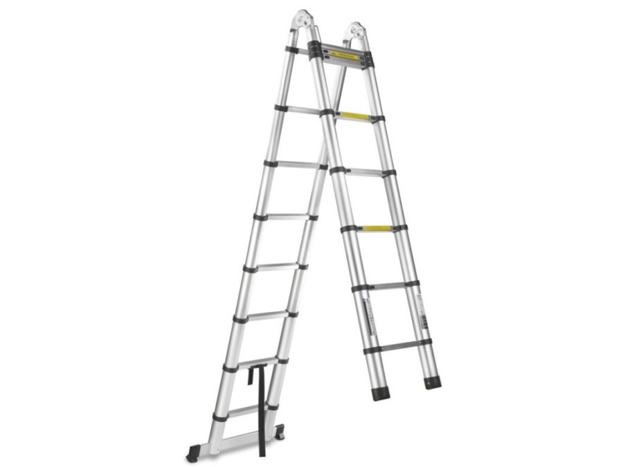 (obrázek pro) Multifunkční teleskopický žebřík 5m, 150kg, hliníkový GEKO