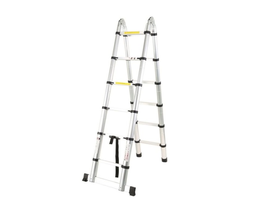 (obrázek pro) Multifunkční teleskopický žebřík 5m, 150kg, hliníkový GEKO