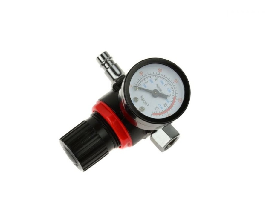 (obrázek pro) Stříkací pistole HVLP s manometrem, nádobkou 0,6l, tryskou 1,4mm a odlučovačem vody GEKO