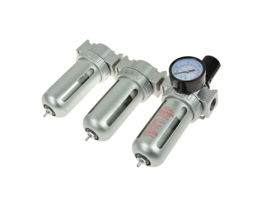 (obrázek pro) Regulátor tlaku 1MPa s filtrem, manometrem a přim. oleje 1/2″ GEKO