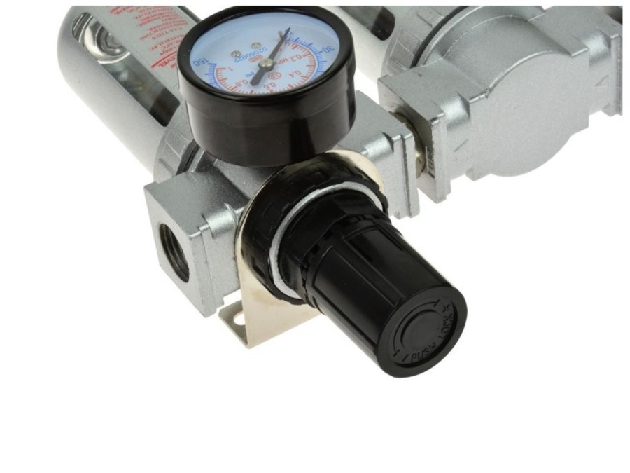 (obrázek pro) Regulátor tlaku 1MPa s filtrem, manometrem a přim. oleje 1/2″ GEKO