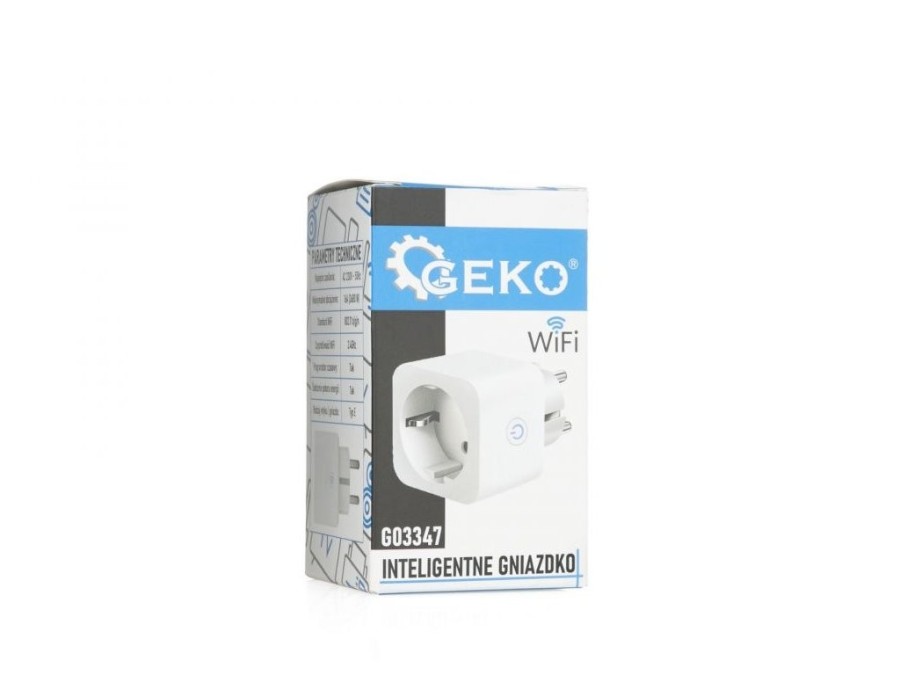 (obrázek pro) WiFi zásuvka 16A s měřením spotřeby GEKO