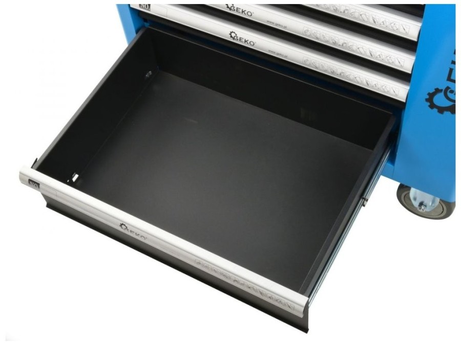 (obrázek pro) Dílenská pojízdná skříňka 7 zásuvek s vybavením 243 ks GEKO