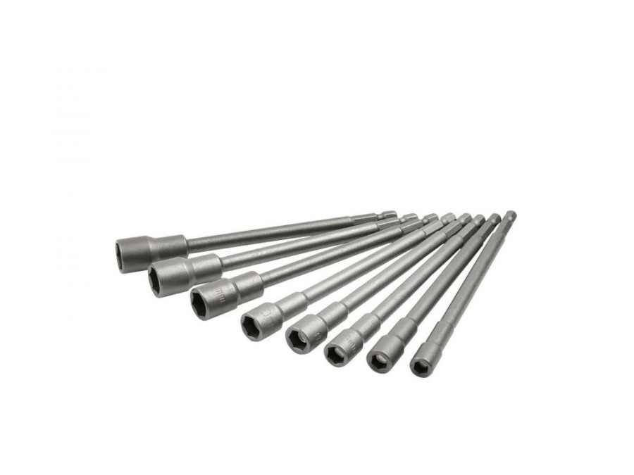 (obrázek pro) Klíče nástrčné do vrtačky, prodloužené, magnetické, sada 8ks, 6-13mm GEKO