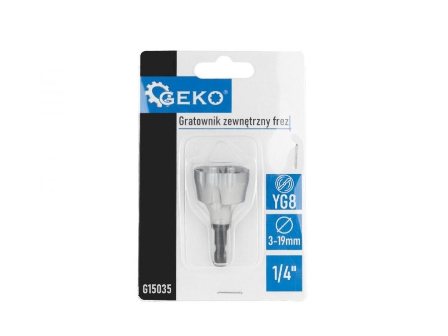 (obrázek pro) Odhrotovač vnější, do vrtačky, pro průměry 3 - 19 mm GEKO