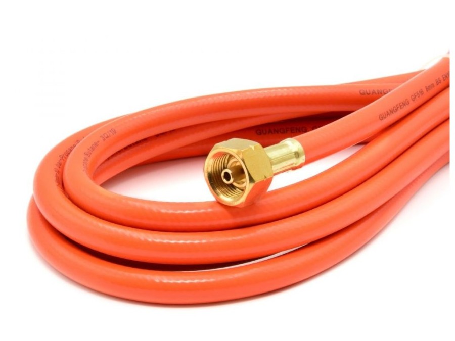 (obrázek pro) Plynová hadice 5m na propan-butan s konektory GW3/8″, W21,8mm GEKO