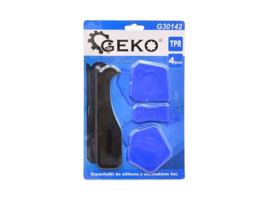 (obrázek pro) Silikonová stěrka s odřezávačem, sada 4ks GEKO