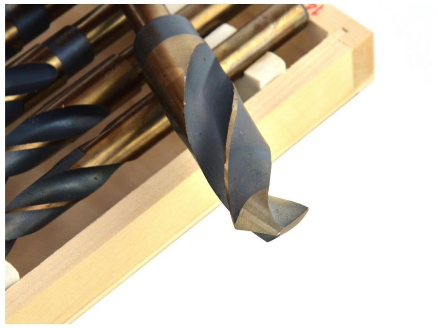 (obrázek pro) Sada 8ks HSS-Co vrtáků 14-25,5mm do oceli a dřeva GEKO